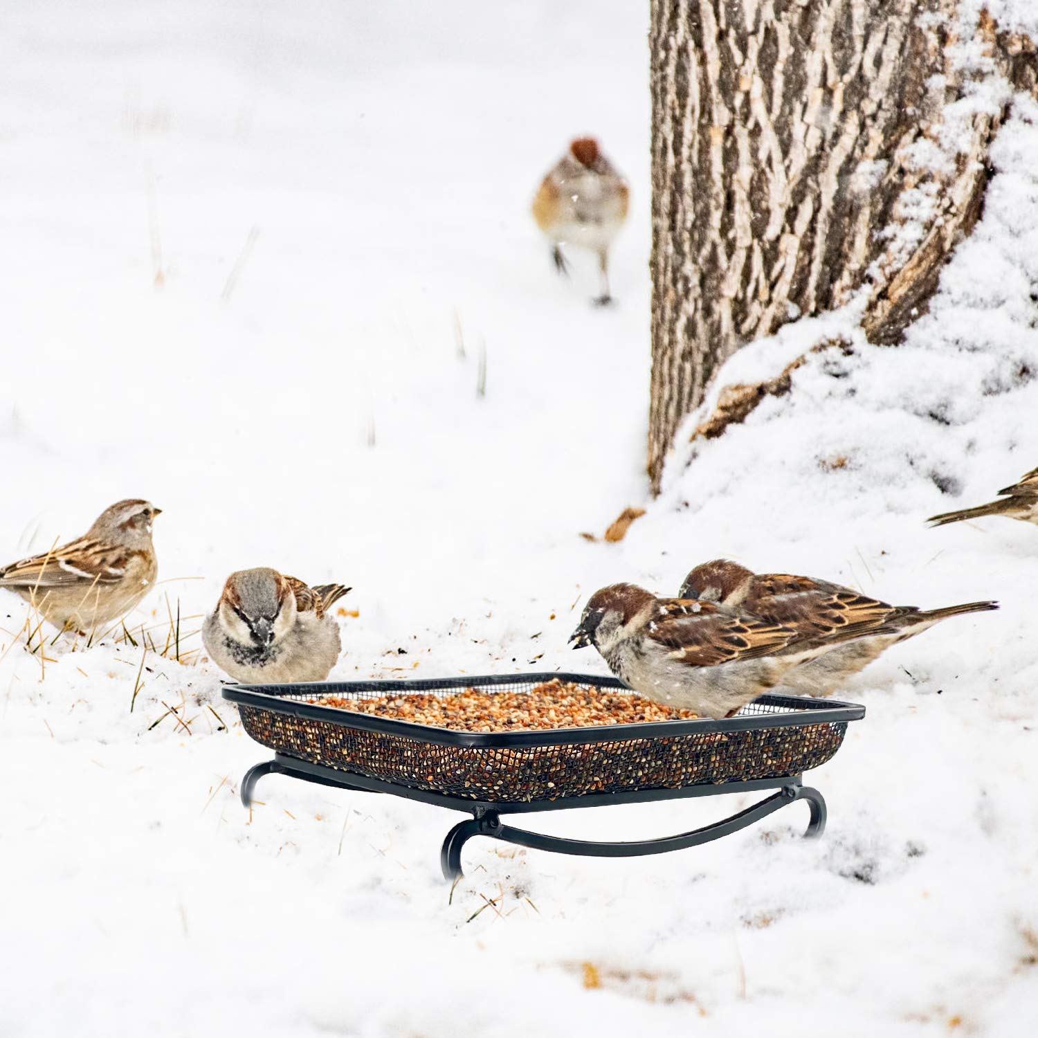MIXXIDEA durable black powder-coated steel resists rust for long outdoor use