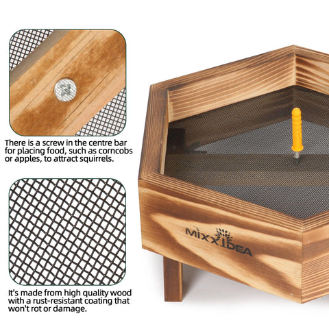 MIXXIDEA durable wooden construction with rust-resistant coating withstands outdoor weather.