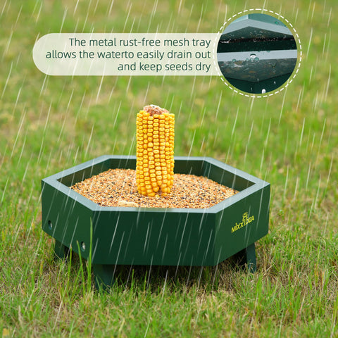 MIXXIDEA wooden feeder with rust-resistant coating withstands weather.