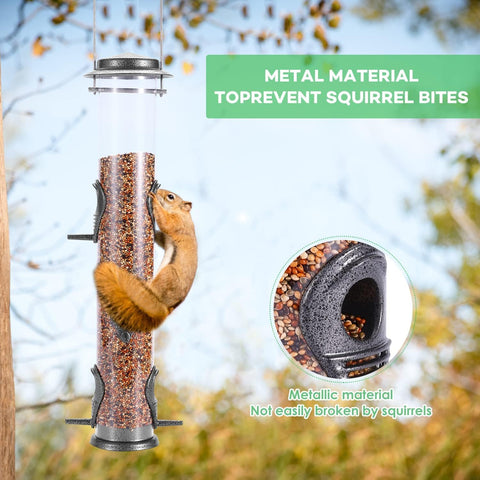 Easy-fill MIXXIDEA bird feeder with top access for quick maintenance