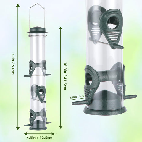 MIXXIDEA easy-fill transparent seed bin makes refilling quick and mess-free.