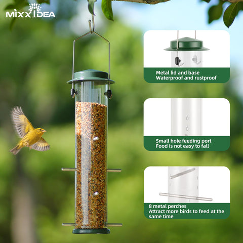 MIXXIDEA Easy-Hang feeder with a simple mounting handle.