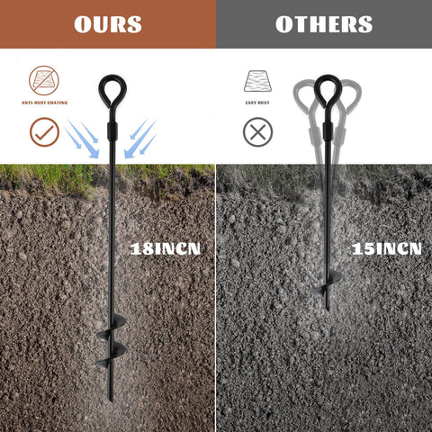MIXXIDEA folding-ring spiral anchor is easy to install by hand.
