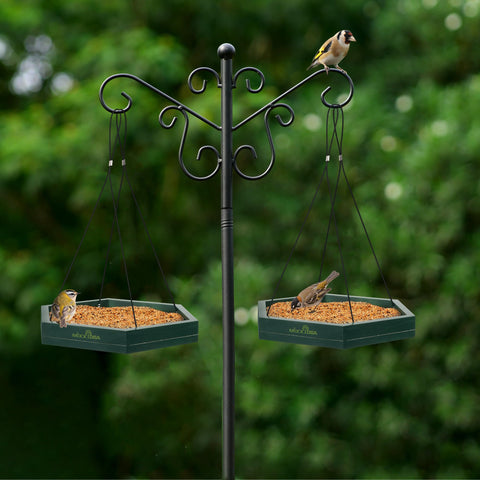 MIXXIDEA garden outdoor-decor bird tray enhances yard aesthetics.