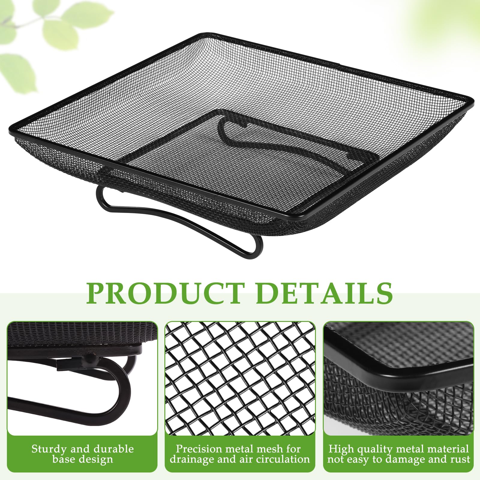 MIXXIDEA ground tray with stand design prevents tipping during busy bird meals