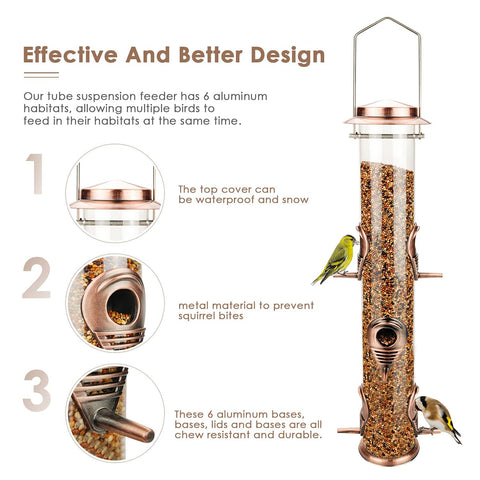Hanging design lets you place it on balcony, garden, or patio.