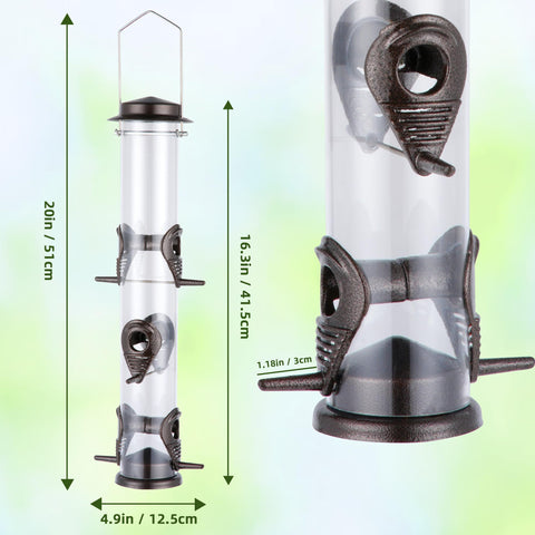 MIXXIDEA outdoor bird feeder with practical lid design for easy refills.