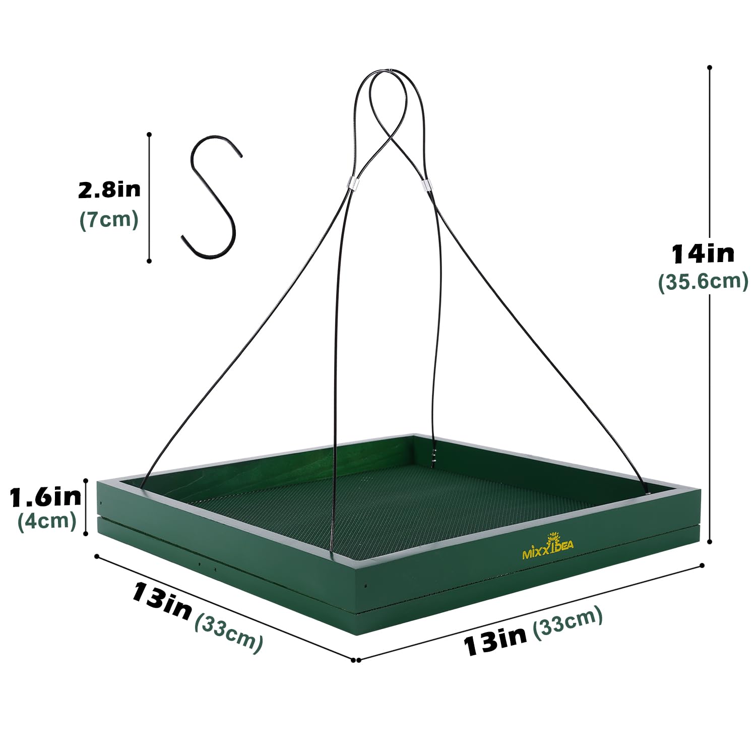 MIXXIDEA outdoor bird feeder tray easy refill design simplifies cleaning