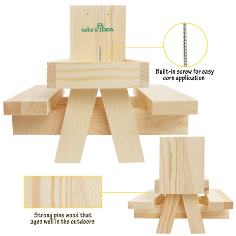 MIXXIDEA Outdoor wildlife feeder station blends with nature.