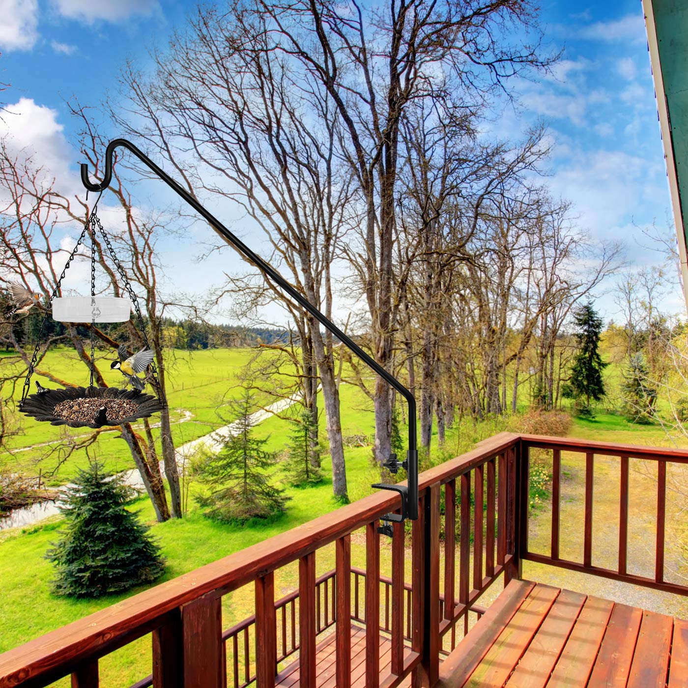 MIXXIDEA railing hanger for bird feeders and baskets