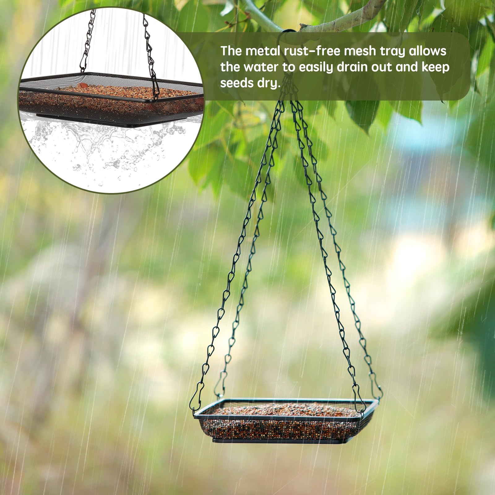 MIXXIDEA-easy-to-hang-hook design simplifies placement in your garden.