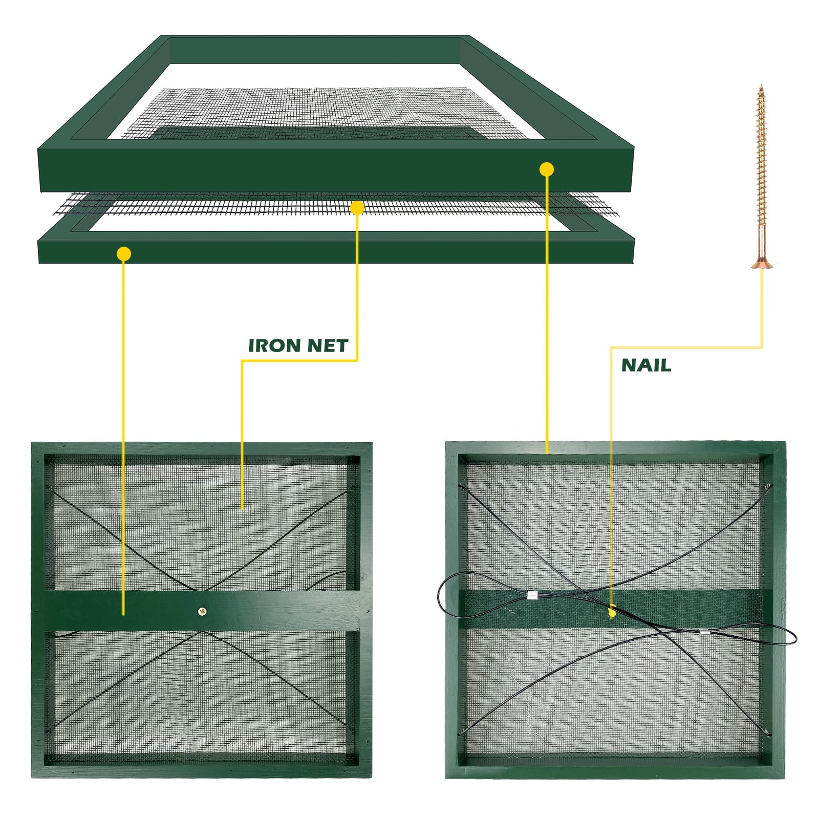 MIXXIDEA seed tray includes nails for corn prep and squirrels