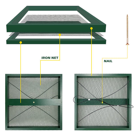 MIXXIDEA seed tray includes nails for corn prep and squirrels