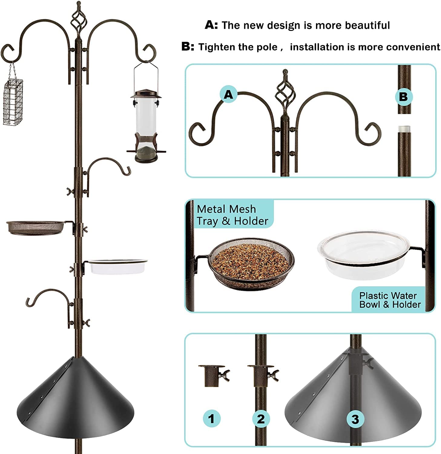 MIXXIDEA squirrel baffle protects feeders and reduces nibbling in your garden
