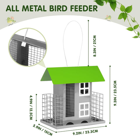 MIXXIDEA squirrel-proof feeder green prevents pests from accessing seed