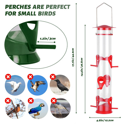 MIXXIDEA bird feeder with steel hanger for secure mounting