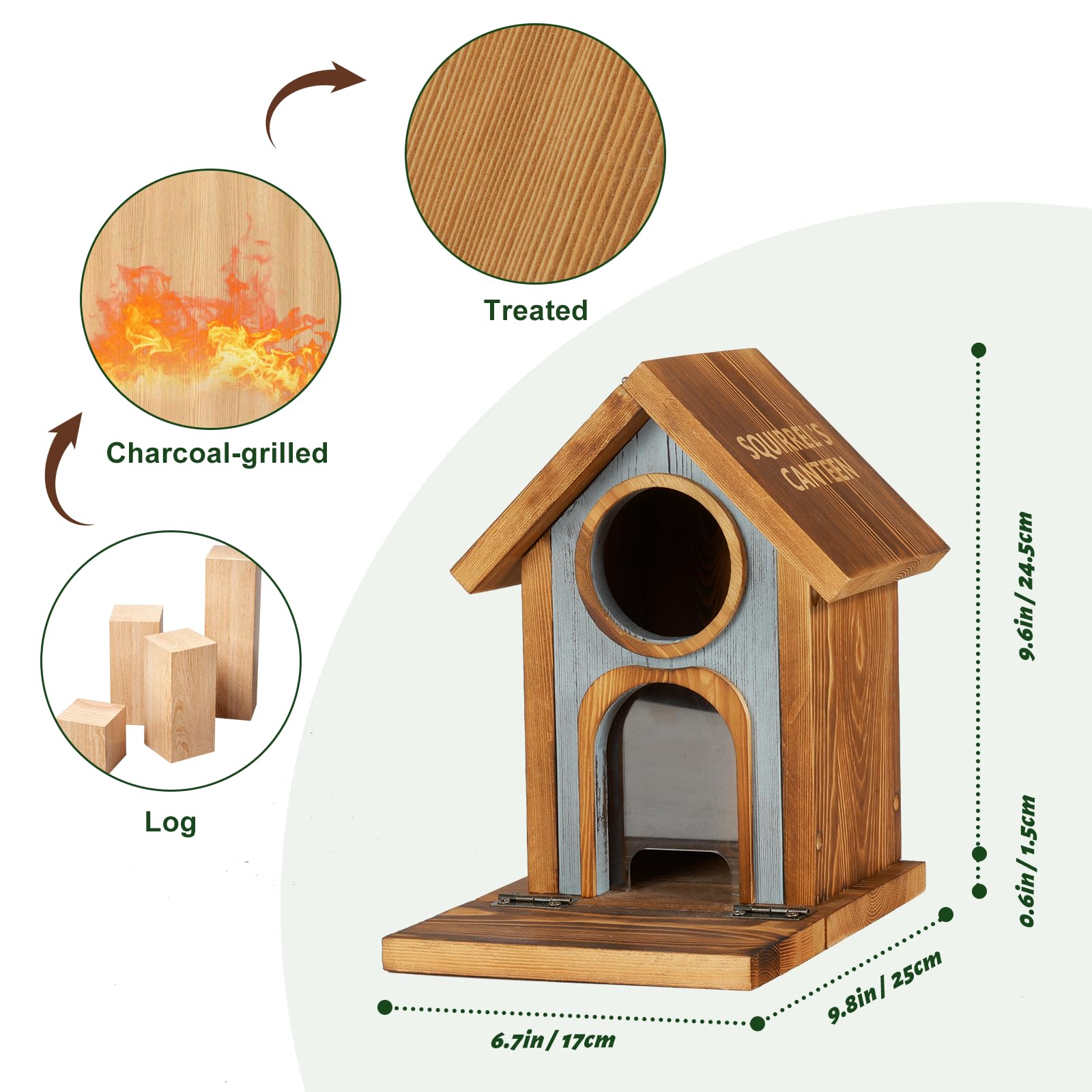 MIXXIDEA stylish backyard squirrel feeder blue-brown pattern