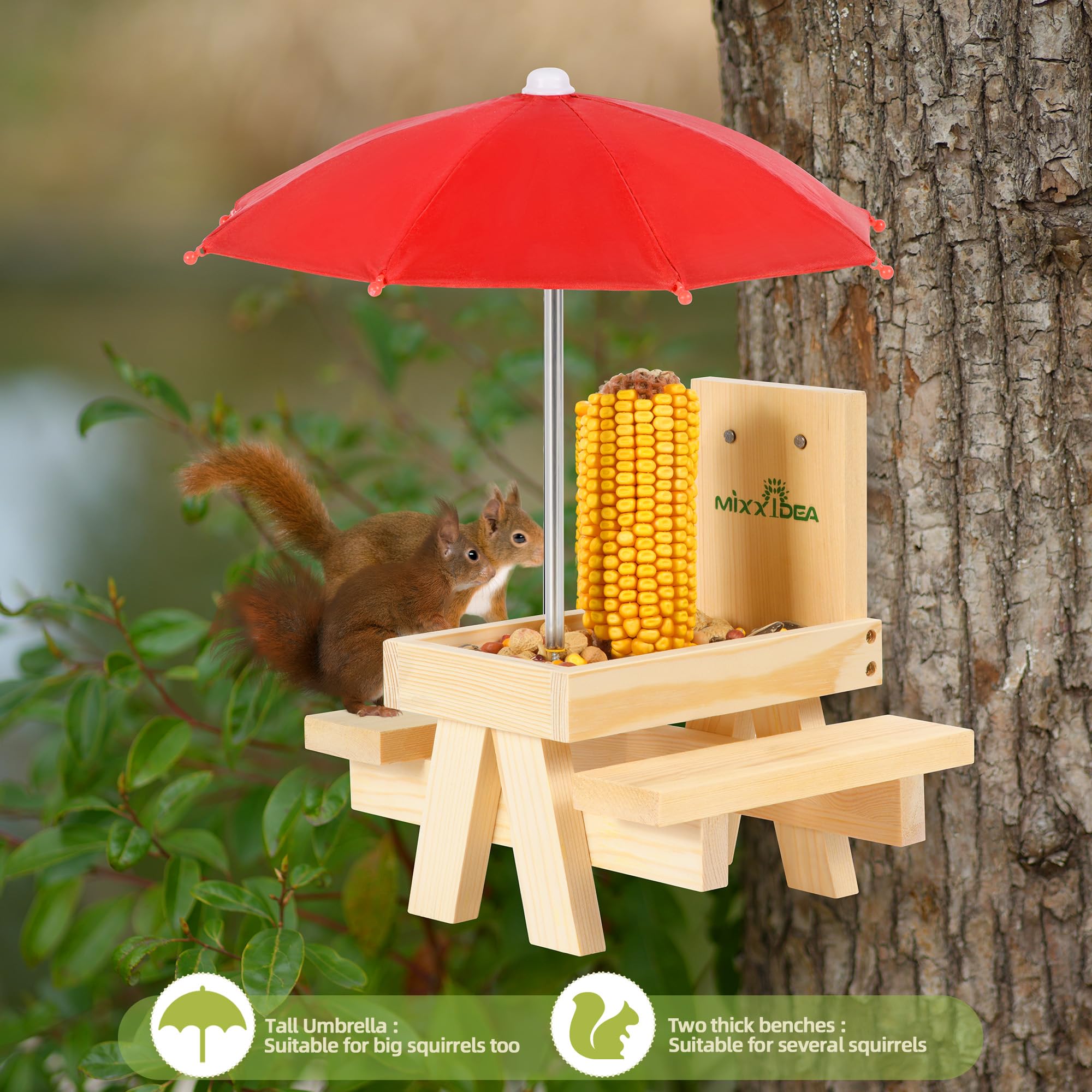 MIXXIDEA Triangular Framed Feeder delivers stable outdoor use.