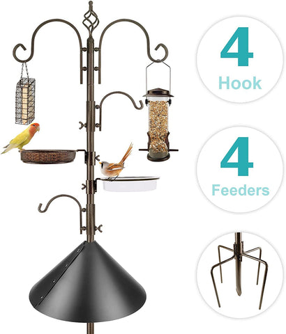 MIXXIDEA tube feeder and suet cage designed to draw a variety of birds