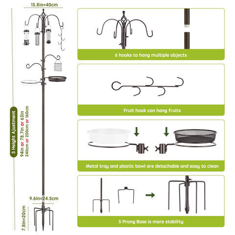 MIXXIDEA water bowl accessory on the stand supports hydration during bird visits.