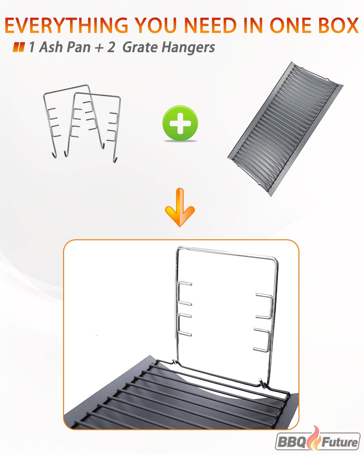 MixRBBQ ash pan inside Char-Griller for easy placement