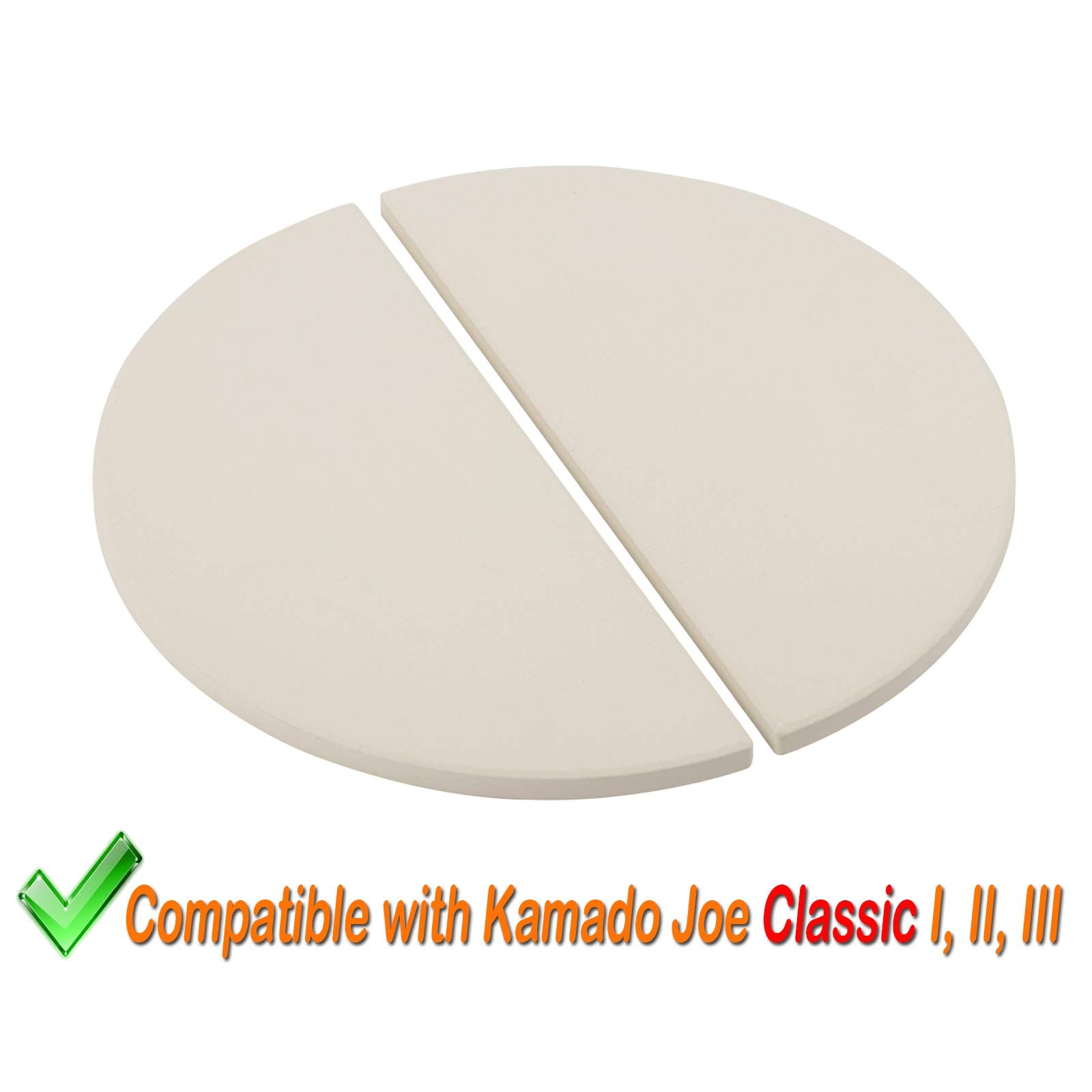 MixRBBQ BBQ Future ceramic deflectors mounted in Kamado Joe Classic I-III for convection