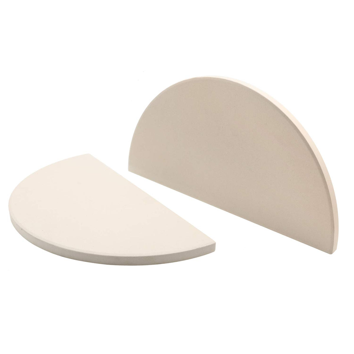 MixRBBQ BBQ Future half-moon deflector white close-up for even heat distribution on Kamado Joe