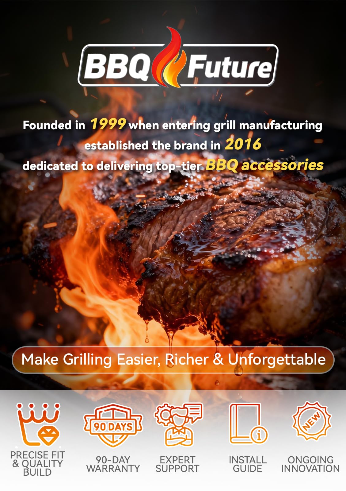 MixRBBQ easy swap assembly for quick grill maintenance