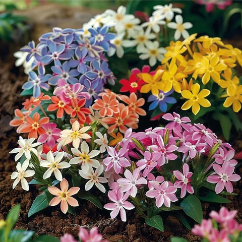 Mixrug 1508+ Creeping Phlox seeds creating a colorful carpet ground cover