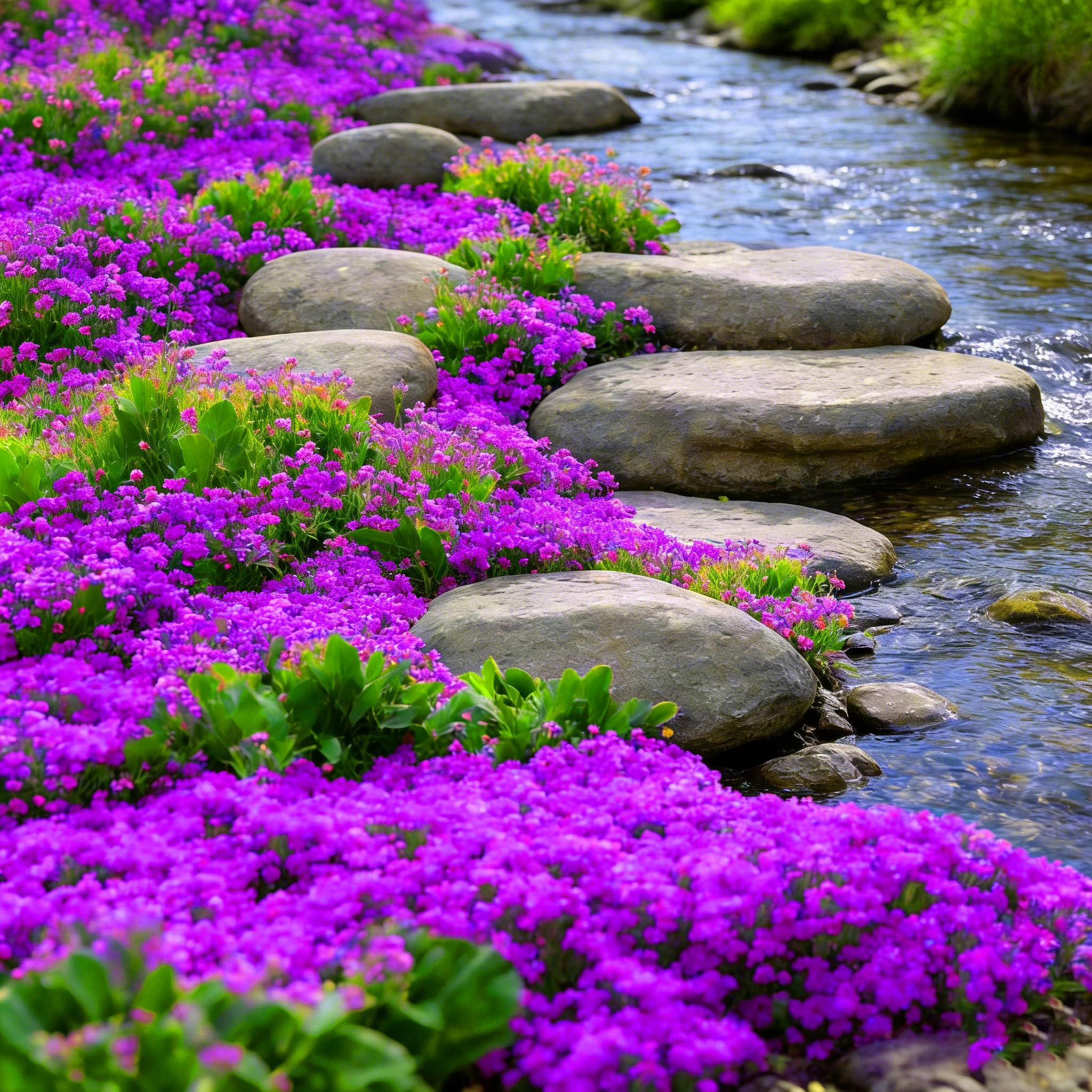 Mixrug bee and butterfly-friendly thyme seeds invite pollinators to the garden.