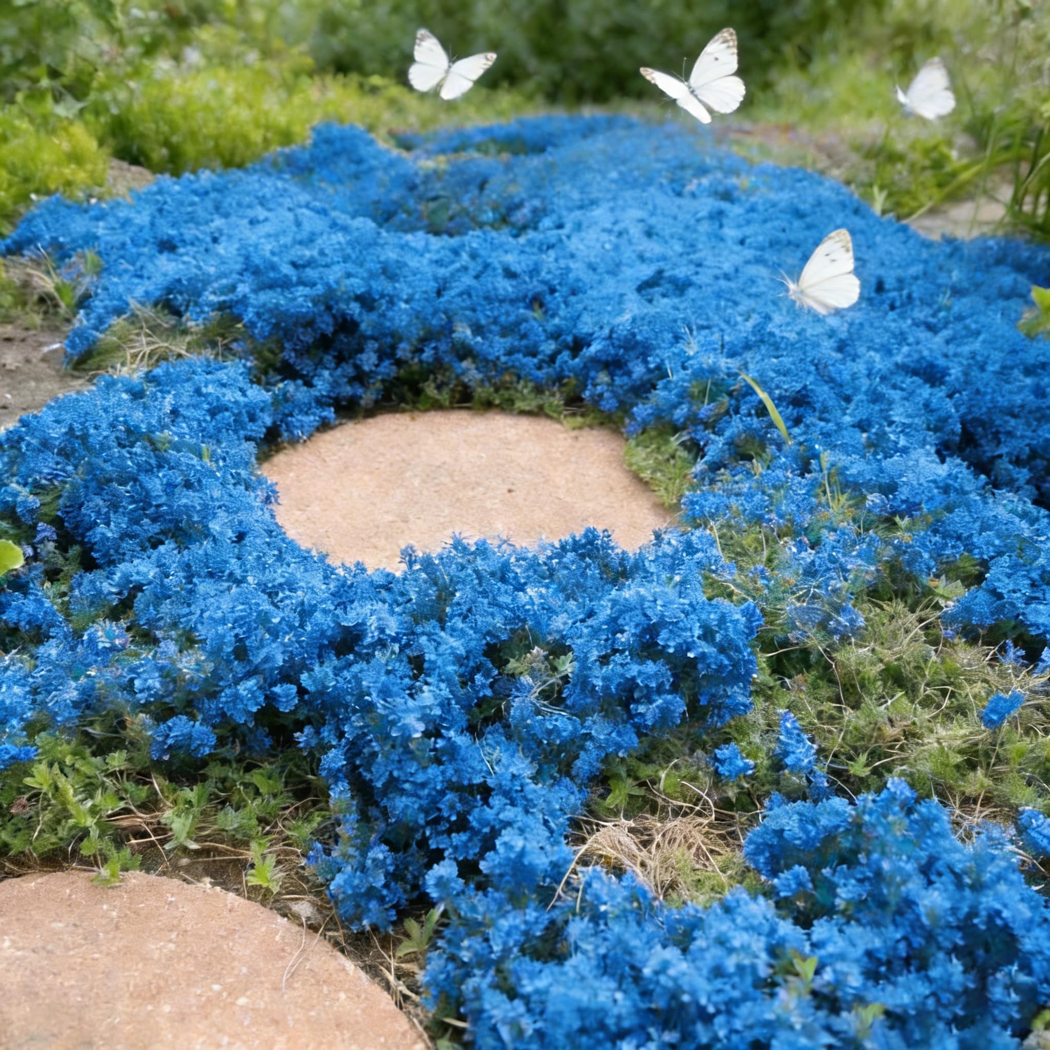 Mixrug bee-friendly-thyme-patch attracts pollinators to garden beds.