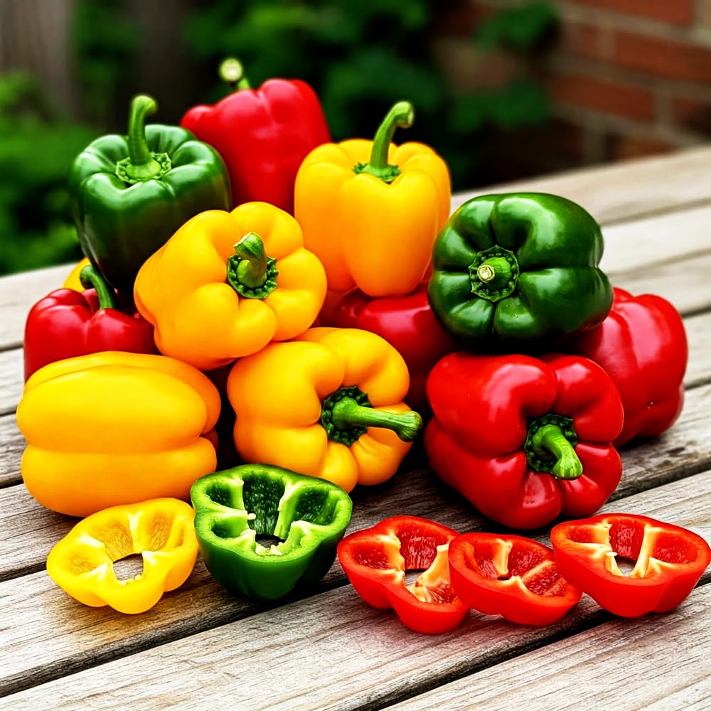 Mixrug container garden setup with pepper plants for small spaces.