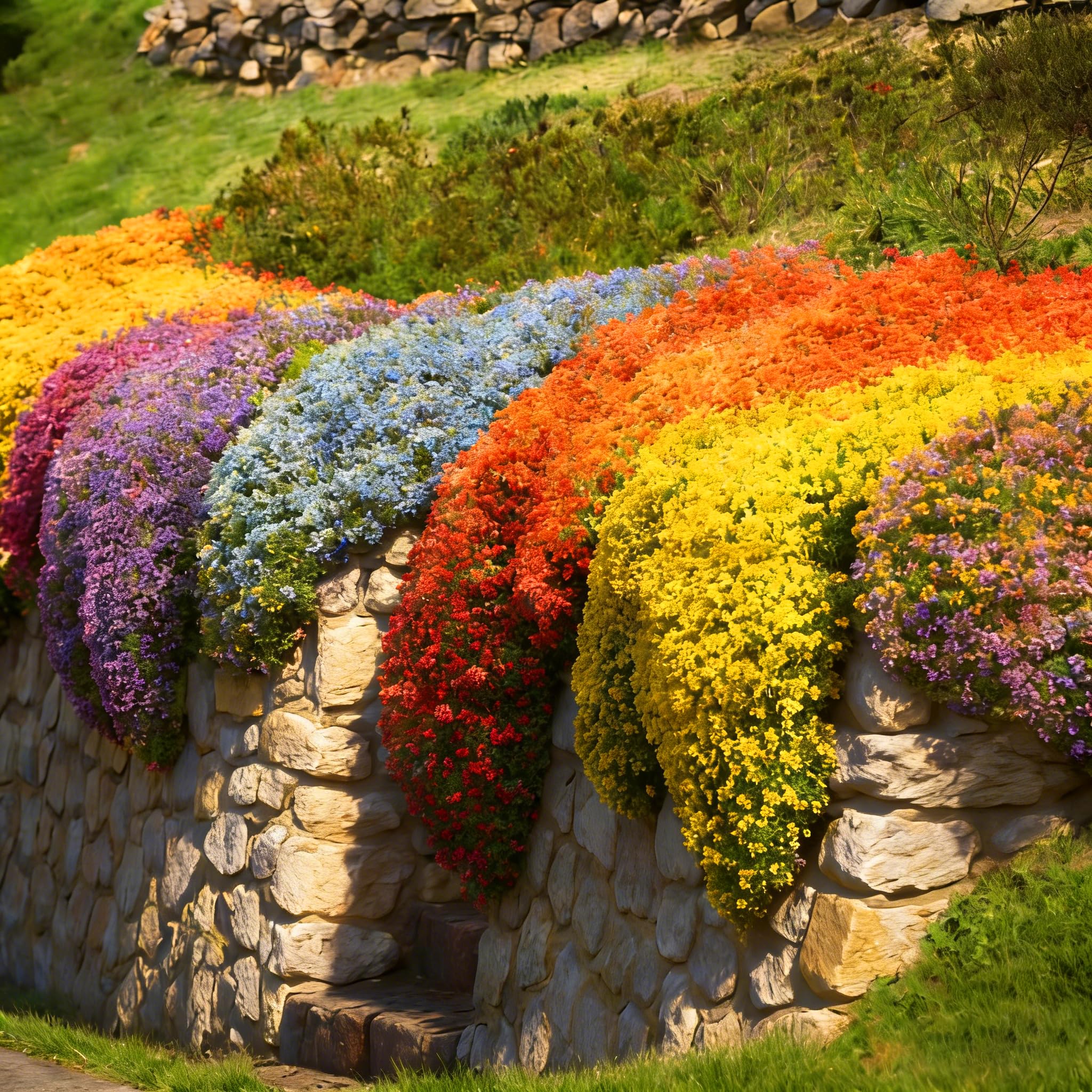 Mixrug dense-fragrant-thyme-mats provide year-round cover with drought tolerance.