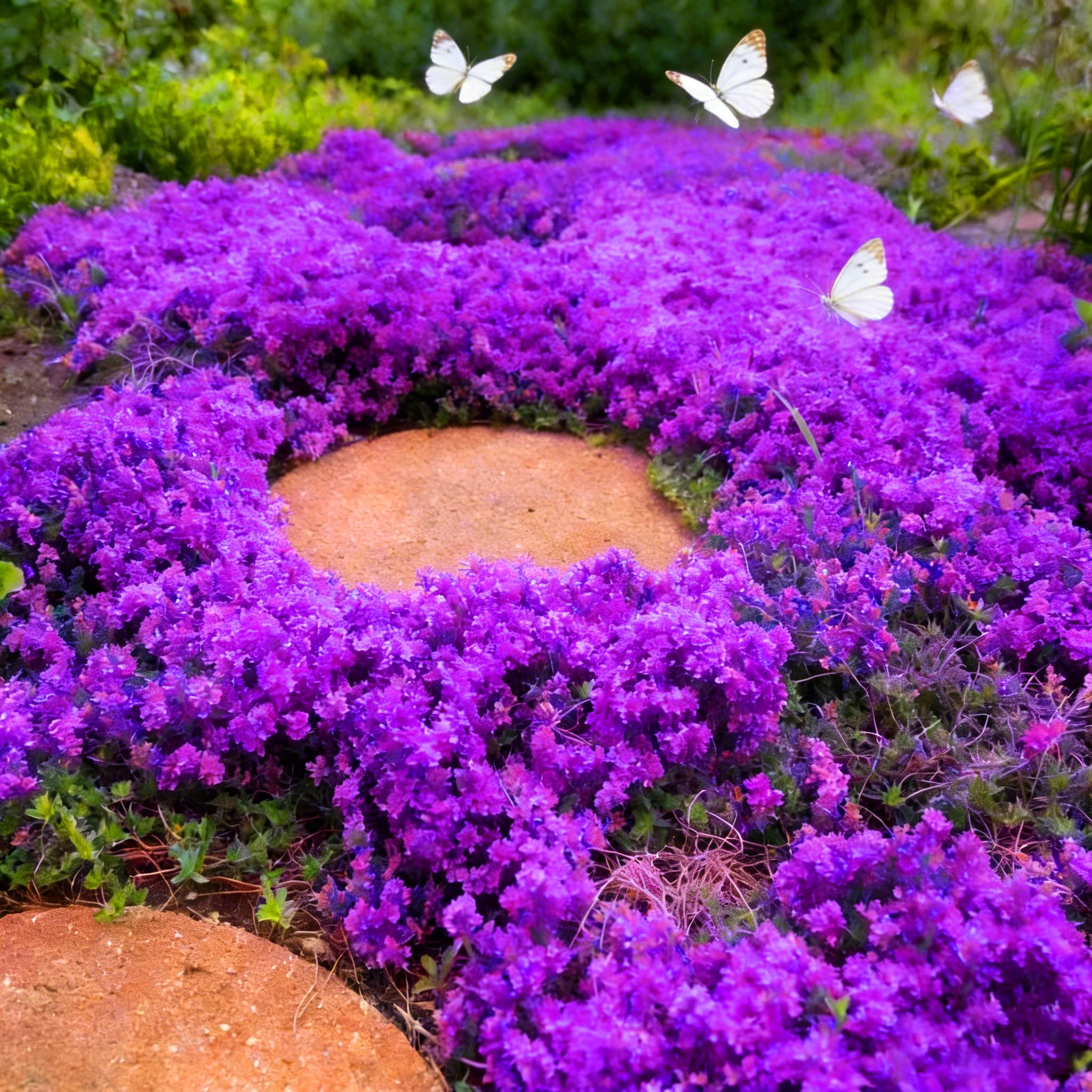 Mixrug drought-tolerant thyme seeds suitable for dry landscapes.