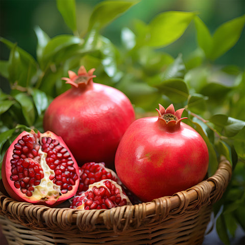Dwarf Mixrug pomegranate plants thriving in a garden bed with low maintenance.