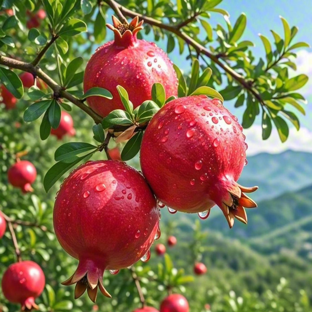 Mixrug Dwarf Pomegranate seeds pack for home planting and future sweet fruit harvest.