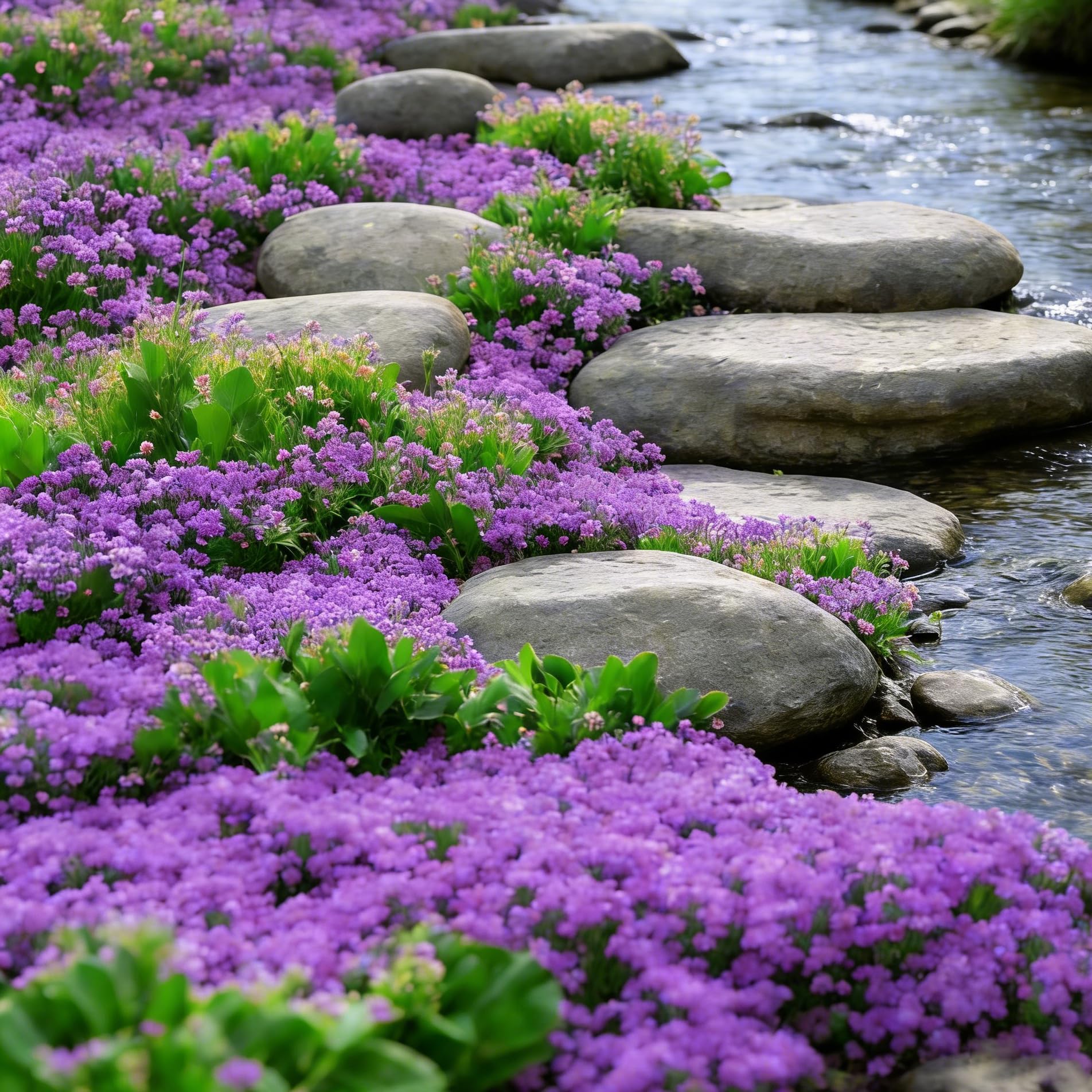 Mixrug easy-sowing-thyme-seeds shown for filling bare garden patches.