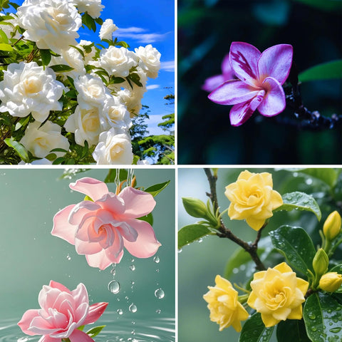 Mixrug gardenia seeds evergreen foliage photo demonstrates year round beauty for borders.