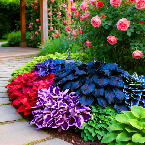 Mixrug Hosta attracts butterflies with vibrant shade blooms.