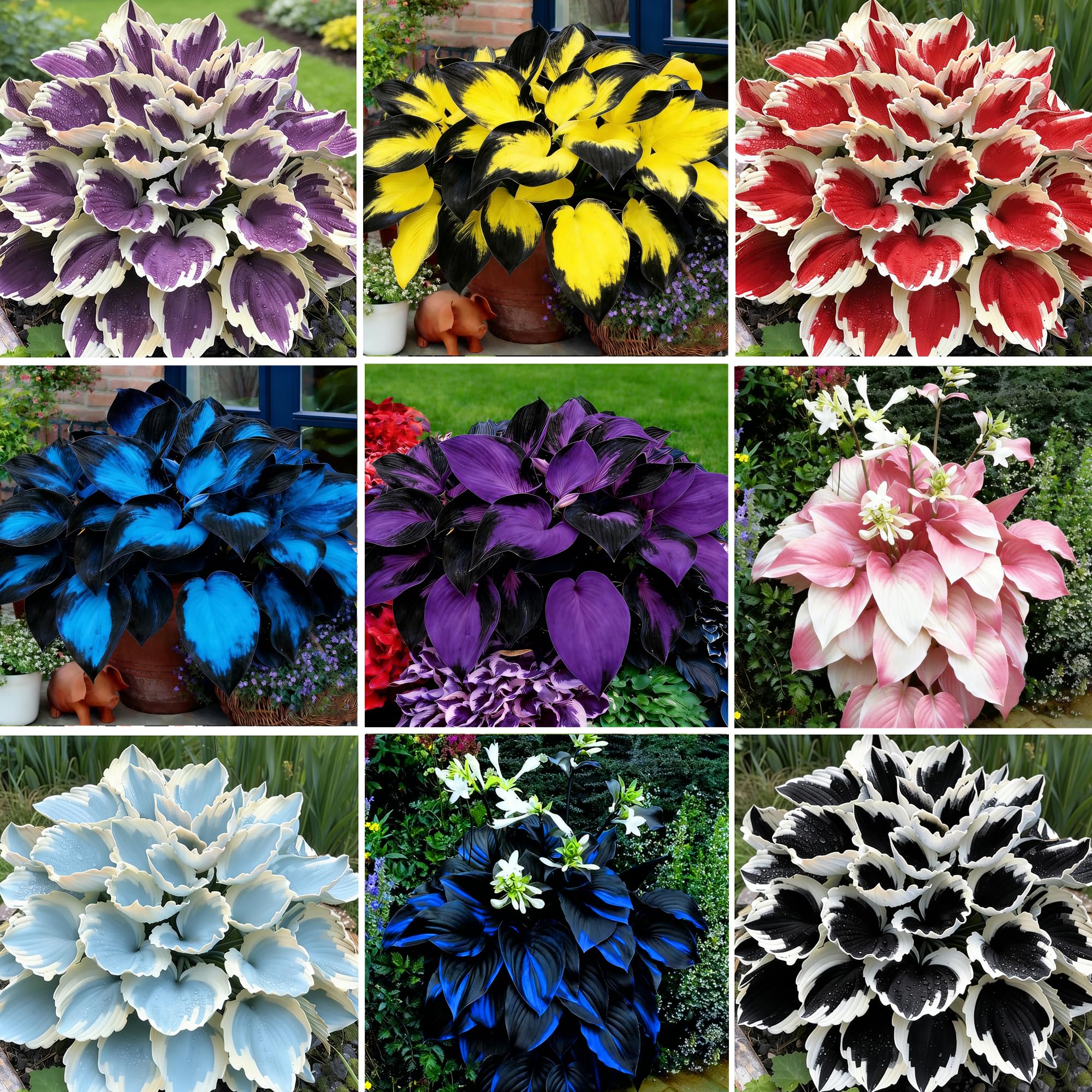 Mixrug Hosta seeds closeup shows diverse varieties for unique blooms.