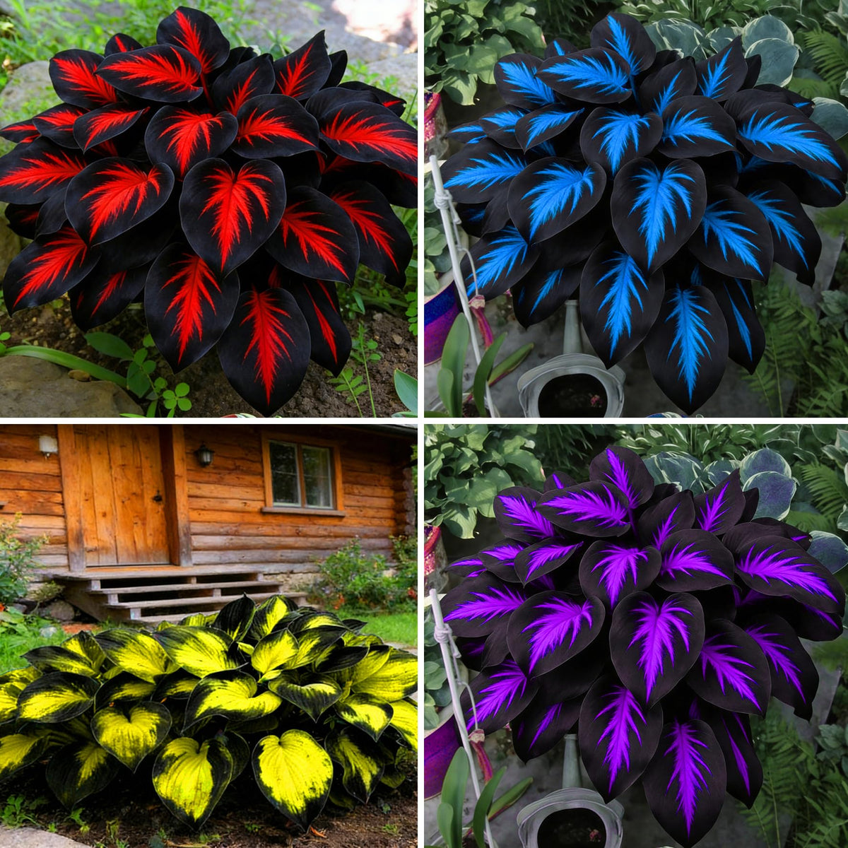 Mixrug Hosta seeds packaging shows a diverse shade garden mix.