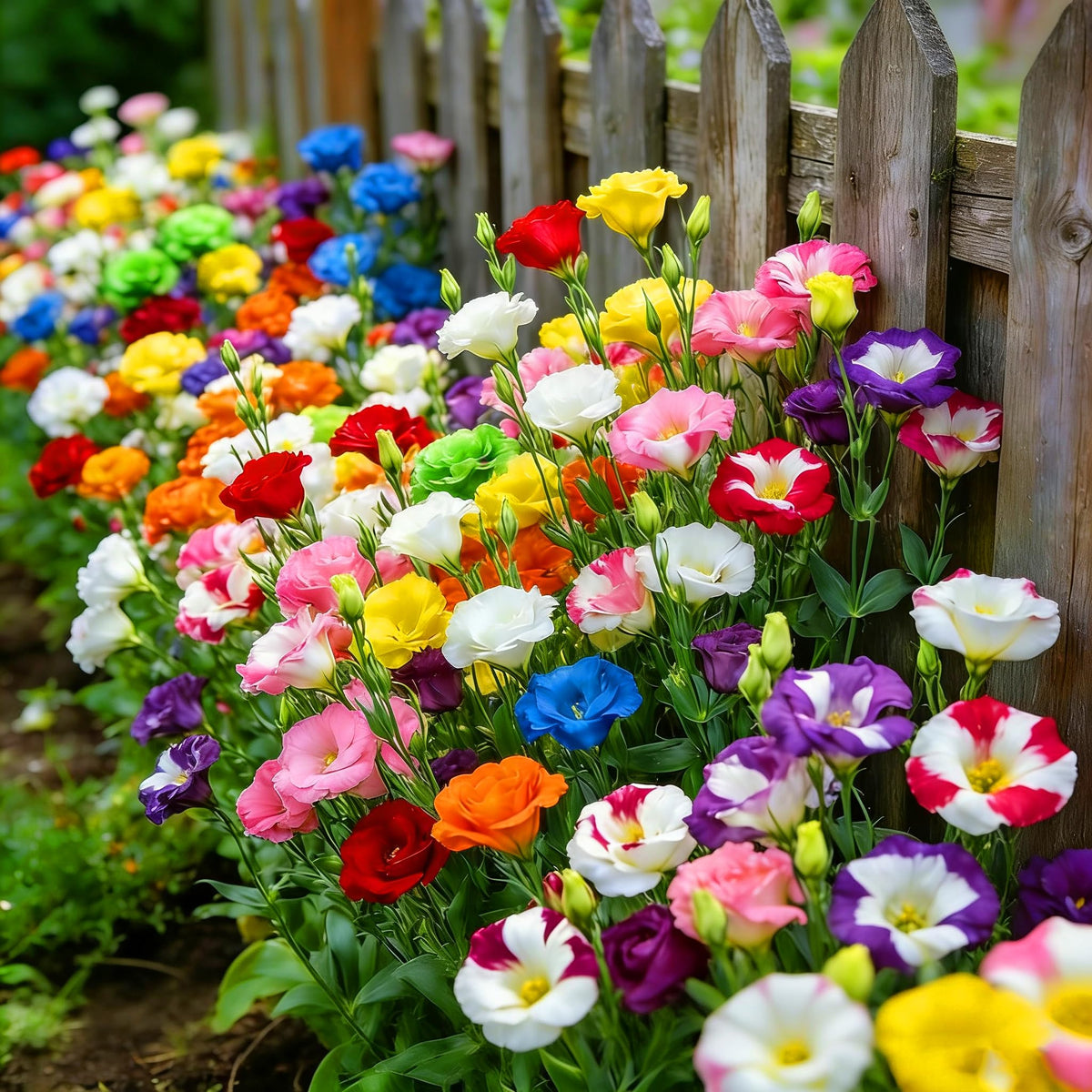 Mixrug lisianthus seeds packaging showing mixed colors for garden planning