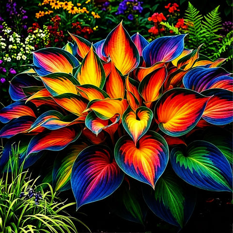 Mixrug Mixed 117+ Hosta seeds provide drought-tolerant ground cover for shaded spaces.
