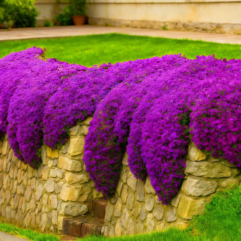 Mixrug perennial ground-cover thyme seeds growing into year-round mat.