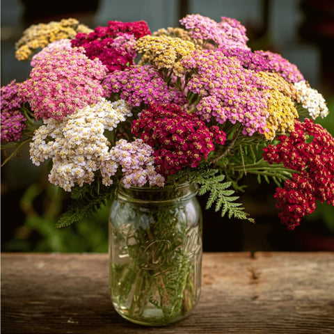 Mixrug Yarrow Pastels flowers add soft color to beds and borders.