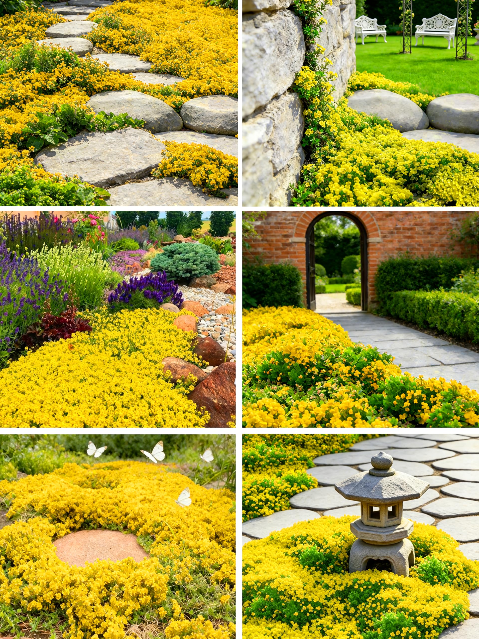 Mixrug yellow creeping-thyme seeds package ideal for dense ground cover in sunny gardens