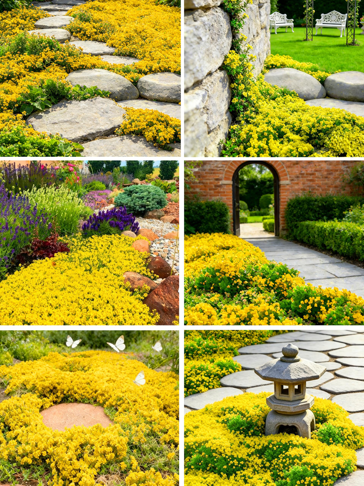 Mixrug yellow creeping-thyme seeds package ideal for dense ground cover in sunny gardens