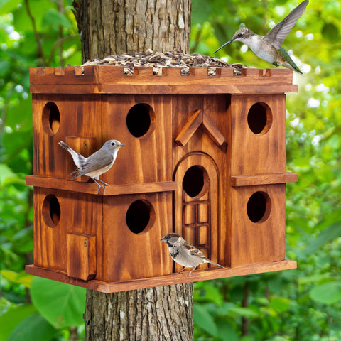 MIXUMON rustic burnished finish attracts local species like wrens and bluebirds.