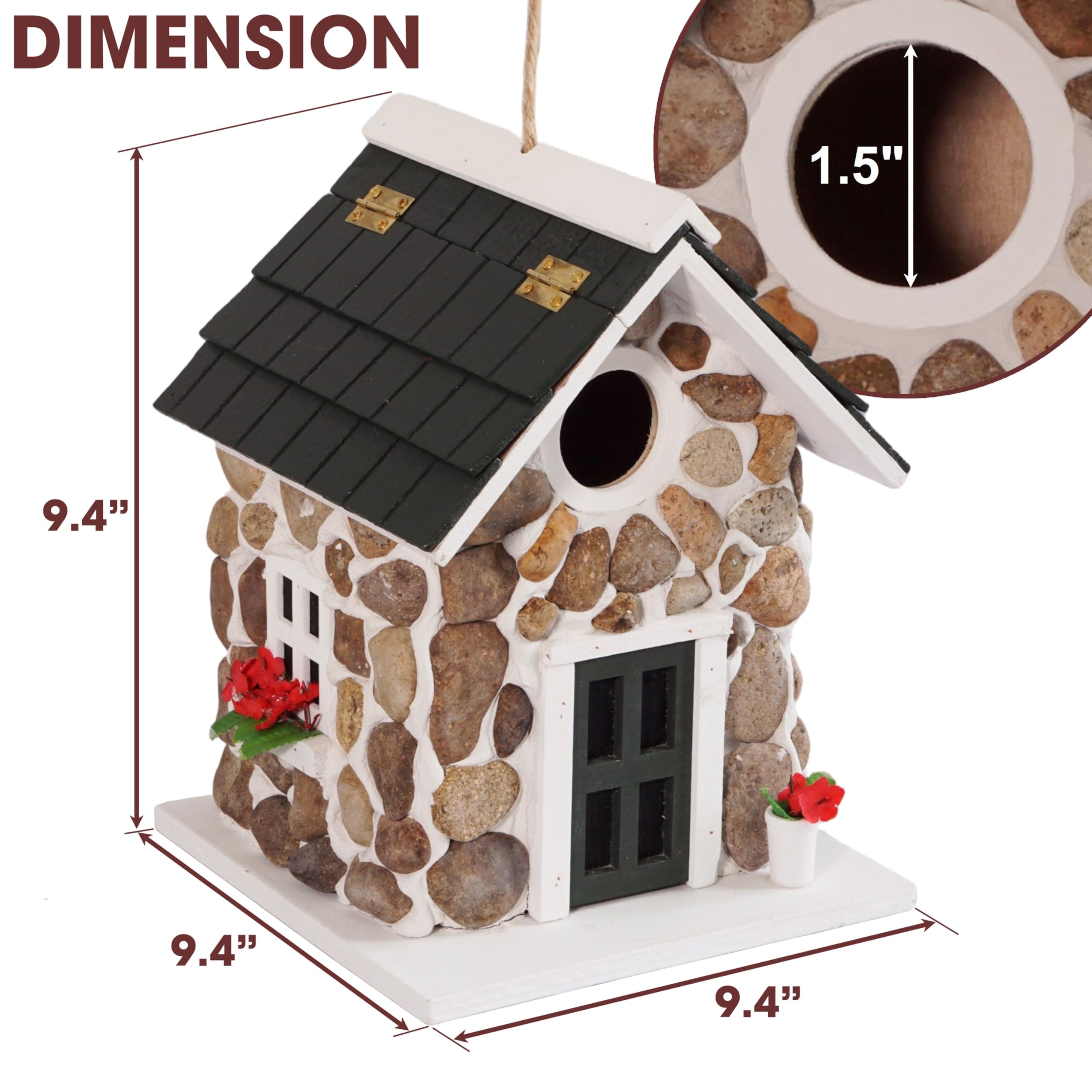 MIXUMON weather-resistant polywood bird house