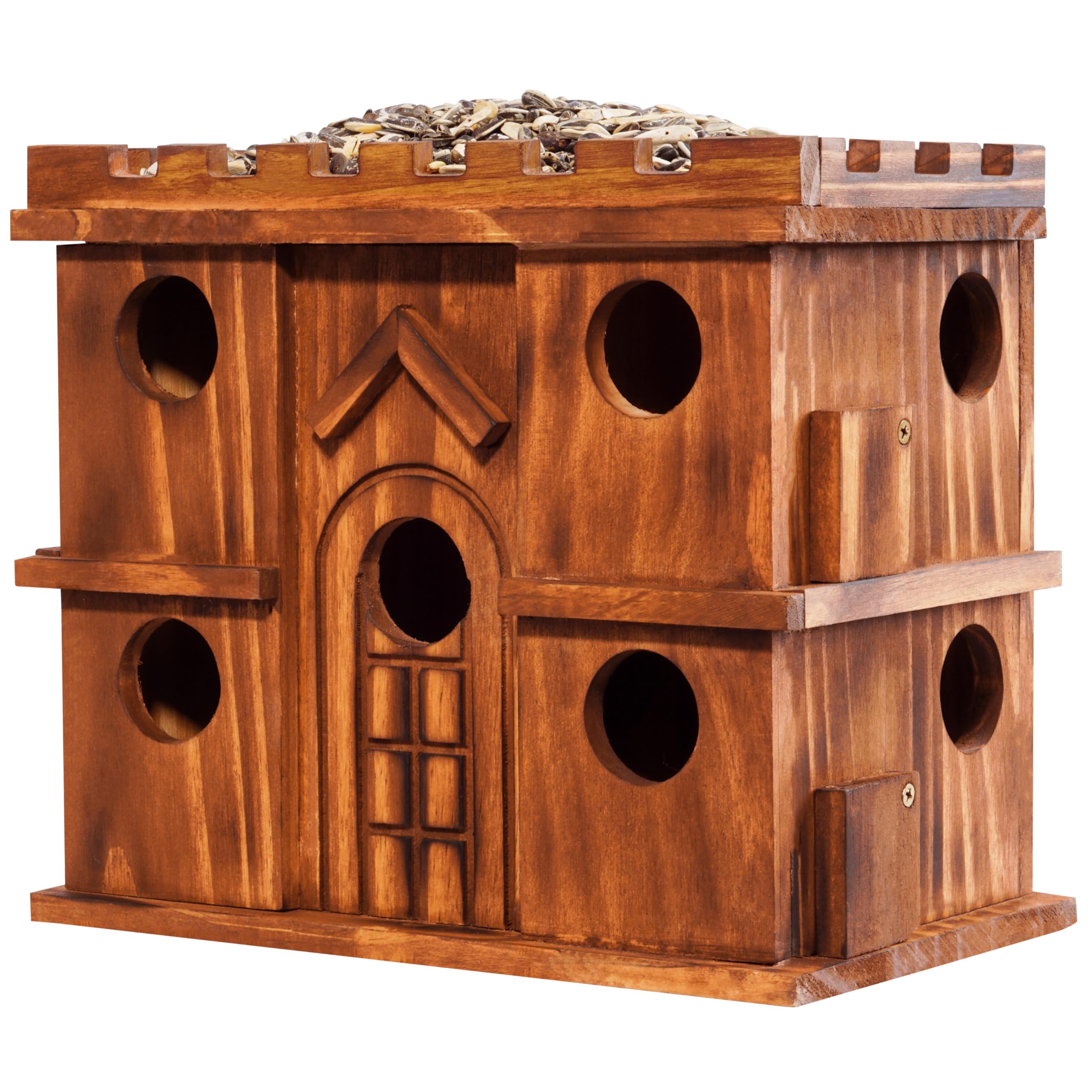MIXUMON outdoor birdhouse doubles as garden décor and wildlife habitat.